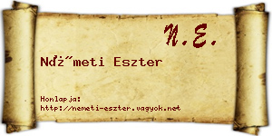 Németi Eszter névjegykártya